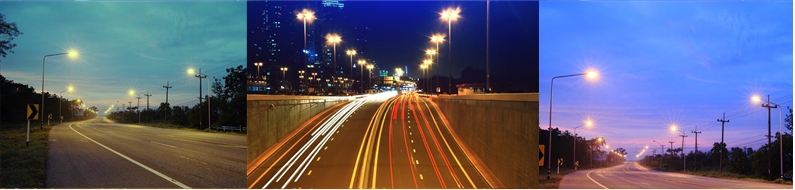 Street road lighting banner